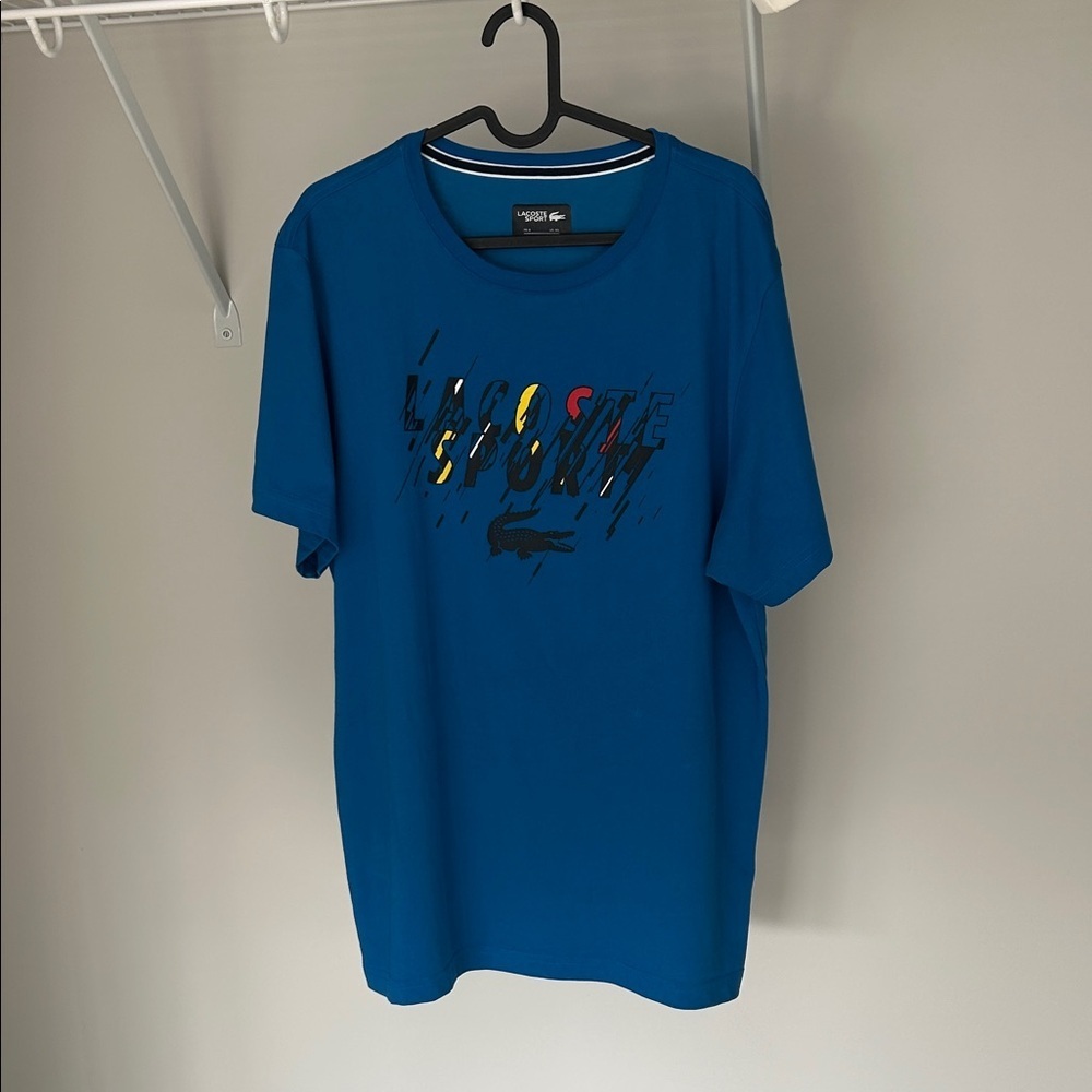 Lacoste Sport Graphic Blue T-Shirt
